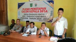 Personel Gabungan Polsek Parado dan Polres Bima Kabupaten sukses amankan rapat pleno penetapan calon kades di wilayah Kecamatan Parado