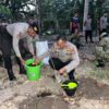 Dukung Program Green Policing Kapolri, Polres Bima Kota Tanam 250 Pohon Mahoni Secara Serentak