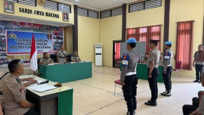 POLRES LOMBOK UTARA GELAR SIDANG DISIPLIN ANGGOTA, TEGASKAN KOMITMEN PENEGAKAN DISIPLIN INTERNAL POLRI
